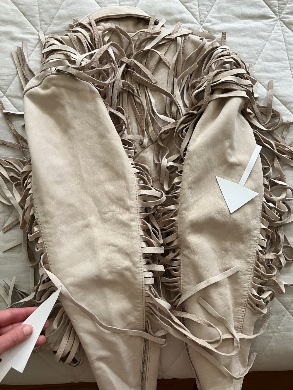 UNDERSTATED LEATHER Mustang Jacket in Marshmellow $495 small - Picture 10 of 16